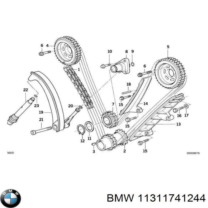 11311741244 BMW Amortecedor de cadeia do mecanismo de distribuição de gás