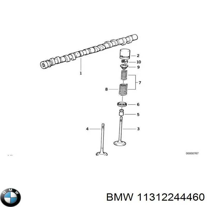 11312244460 BMW Árvore distribuidora de motor