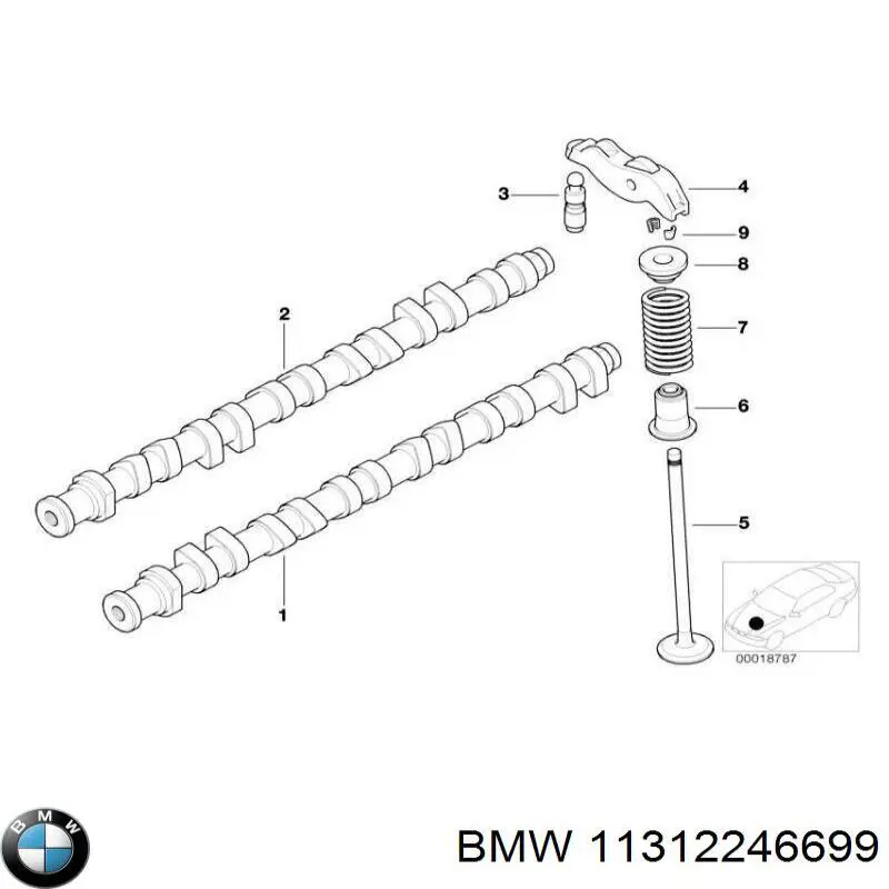 11312246699 BMW Árvore distribuidora de motor