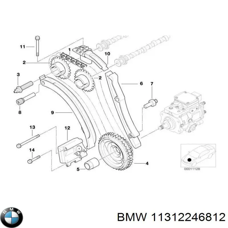 Engrenagem de cadeia da roda dentada da árvore distribuidora de motor BMW 13527787278 preço, a partir de 59,59 USD