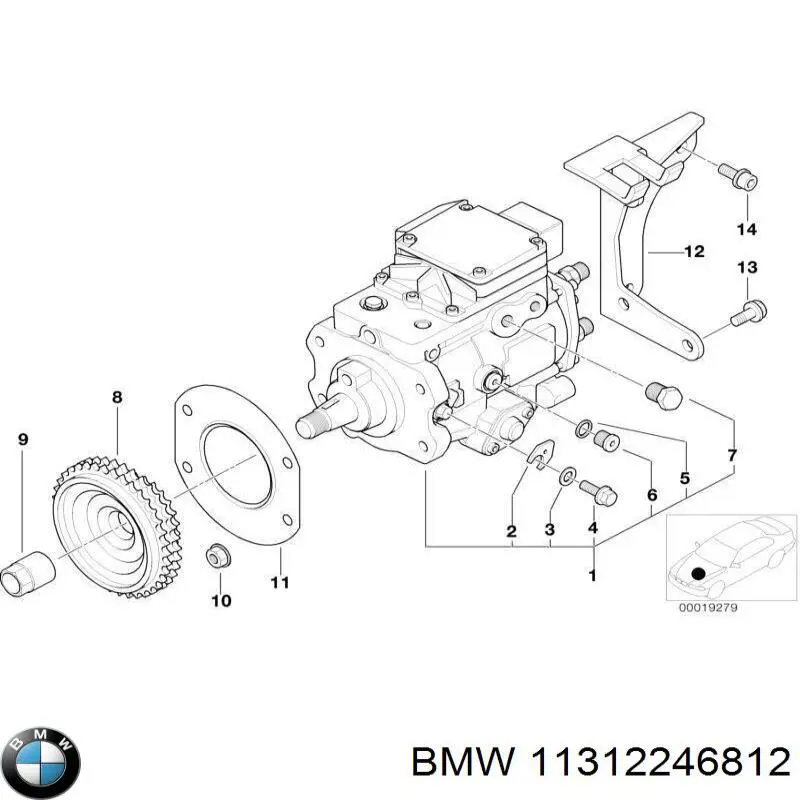 Engrenagem de cadeia da roda dentada da árvore distribuidora de motor BMW 13527787278