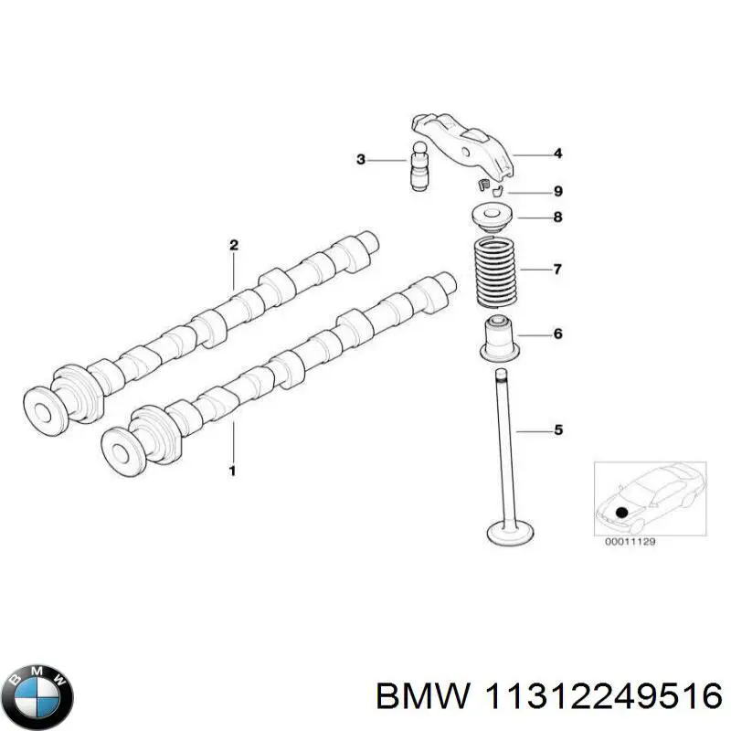 11312249516 BMW Árvore distribuidora de motor de escape
