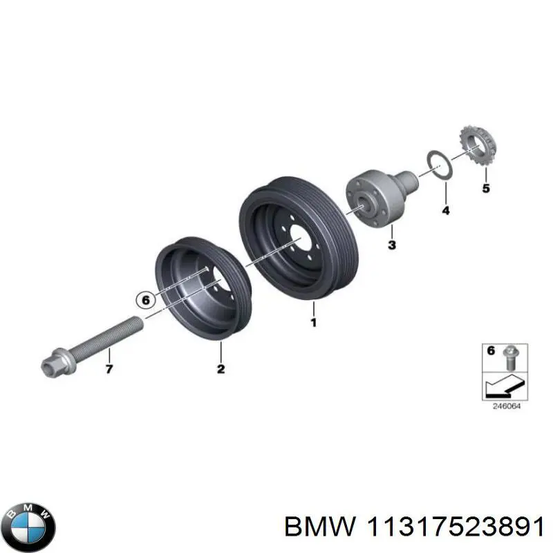 Compre 11317523891 BMW Roda dentada de reguladora de tensão da cadeia do mecanismo de distribuição de gás
