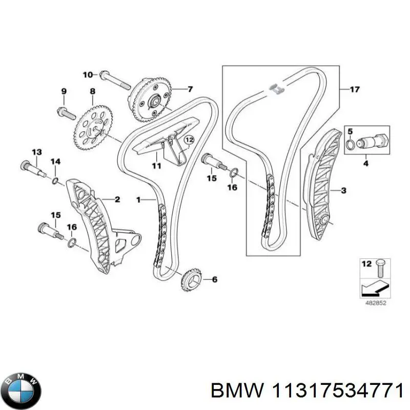 Eixo de reguladora de tensão da correia de transmissão BMW 11317534771 preço, a partir de 35,34 USD
