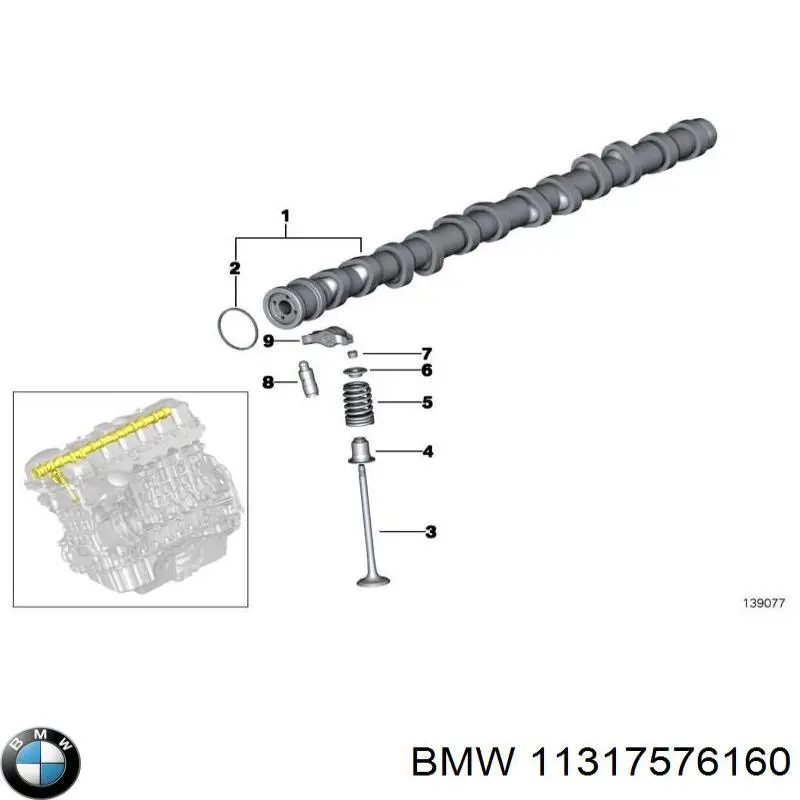 Árvore distribuidora de motor de admissão BMW 11317576160 preço, a partir de 573,33 USD