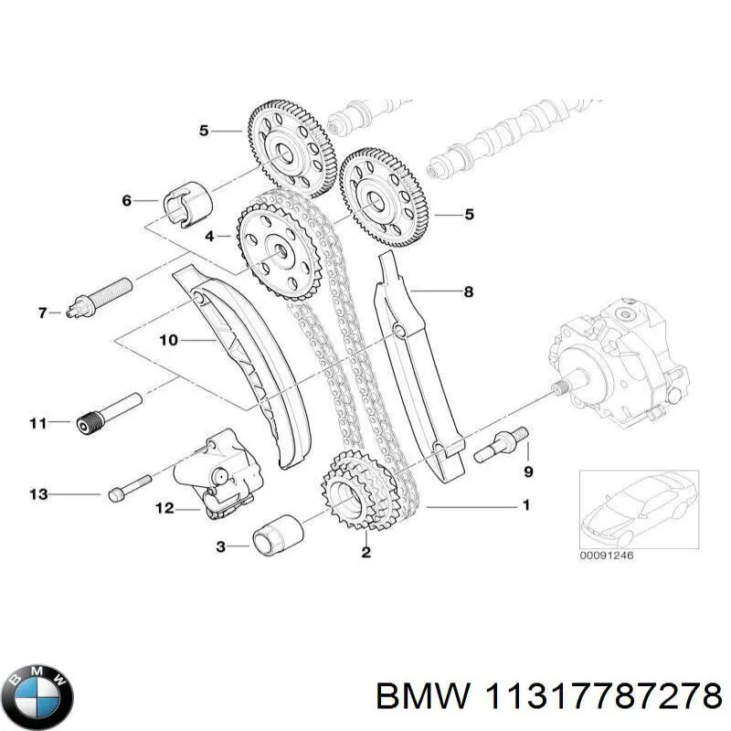 Compre 13527787278 BMW Engrenagem de cadeia da roda dentada da árvore distribuidora de motor