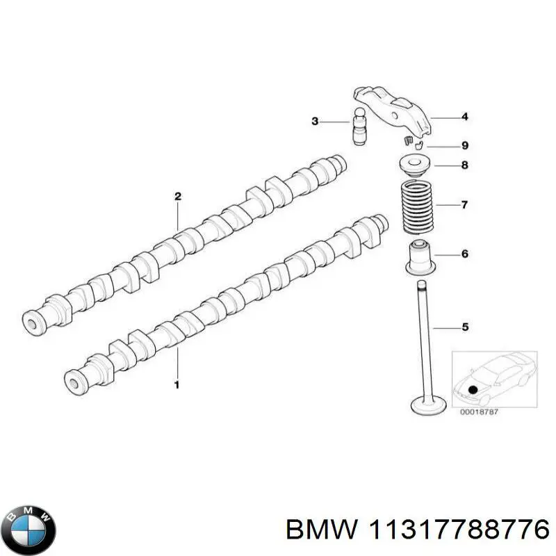 93129300 Ajusa Árvore distribuidora de motor de admissão