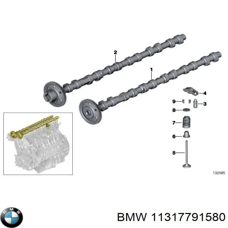 11317791580 BMW Árvore distribuidora de motor de escape