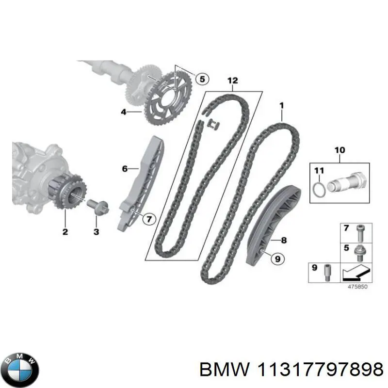 Sapato de reguladora de tensão da cadeia do mecanismo de distribuição de gás BMW 11317797898 preço, a partir de 12,28 USD