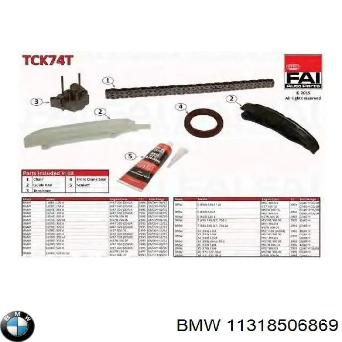 Cadeia superior do mecanismo de distribuição de gás BMW 11318506869 preço, a partir de 49,89 USD