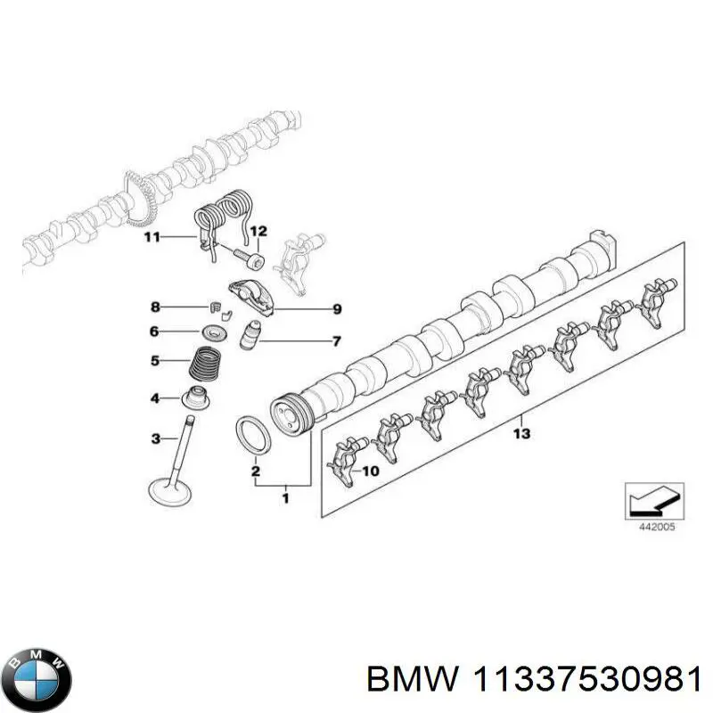 Compre 11337530981 BMW Balanceiro de válvula (balanceiro de válvulas)