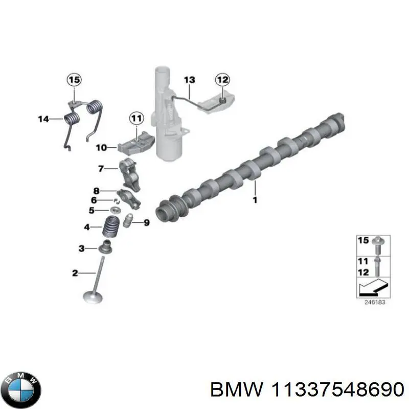 Compre 11337548690 BMW Compensador hidrâulico (empurrador hidrâulico), empurrador de válvulas