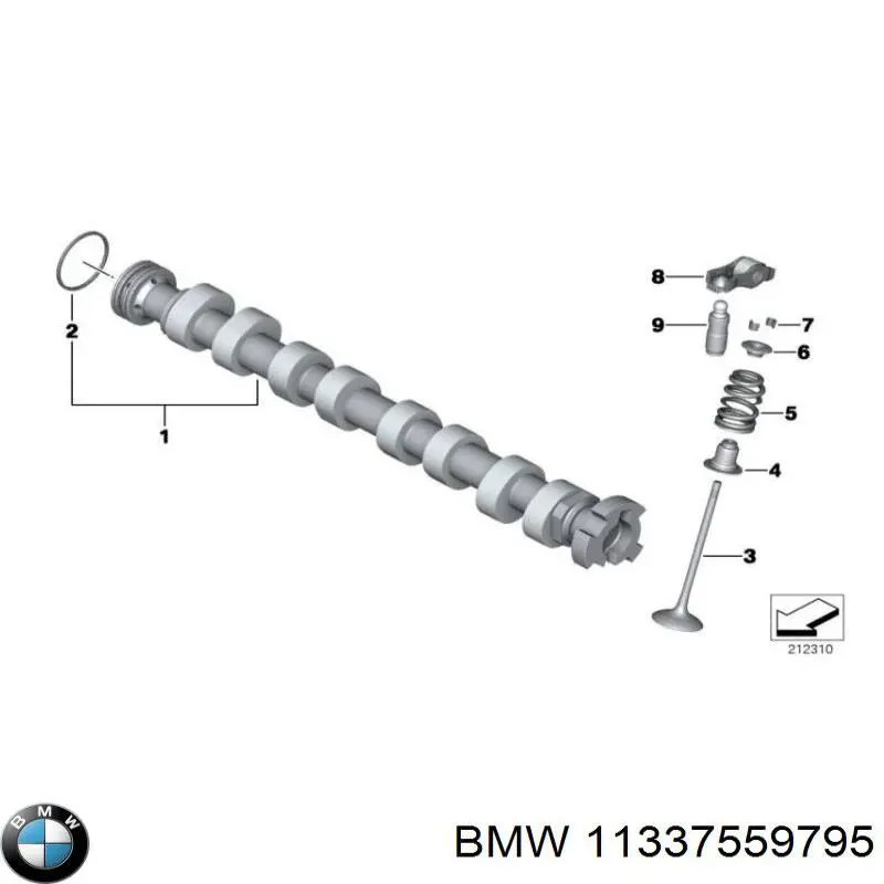 Compre 11337559795 BMW Balanceiro de válvula (balanceiro de válvulas) de admissão