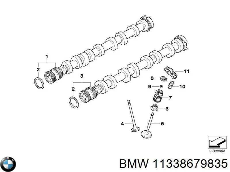 11338679835 BMW Compensador hidrâulico (empurrador hidrâulico), empurrador de válvulas