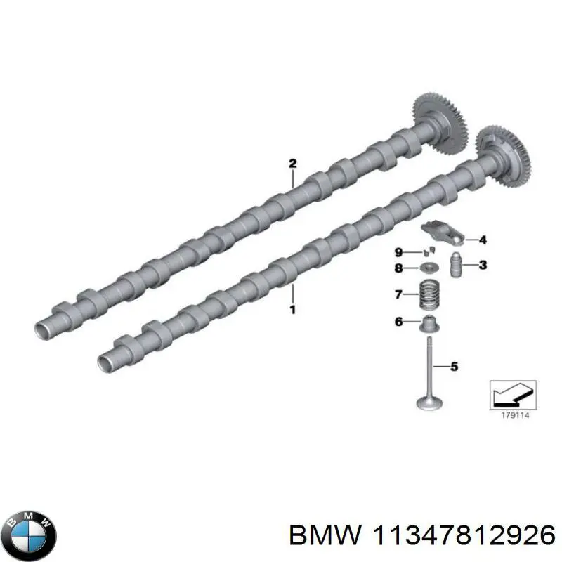 11347812926 BMW Vedação de válvula (coletor de óleo), admissão/escape, kit para um motor