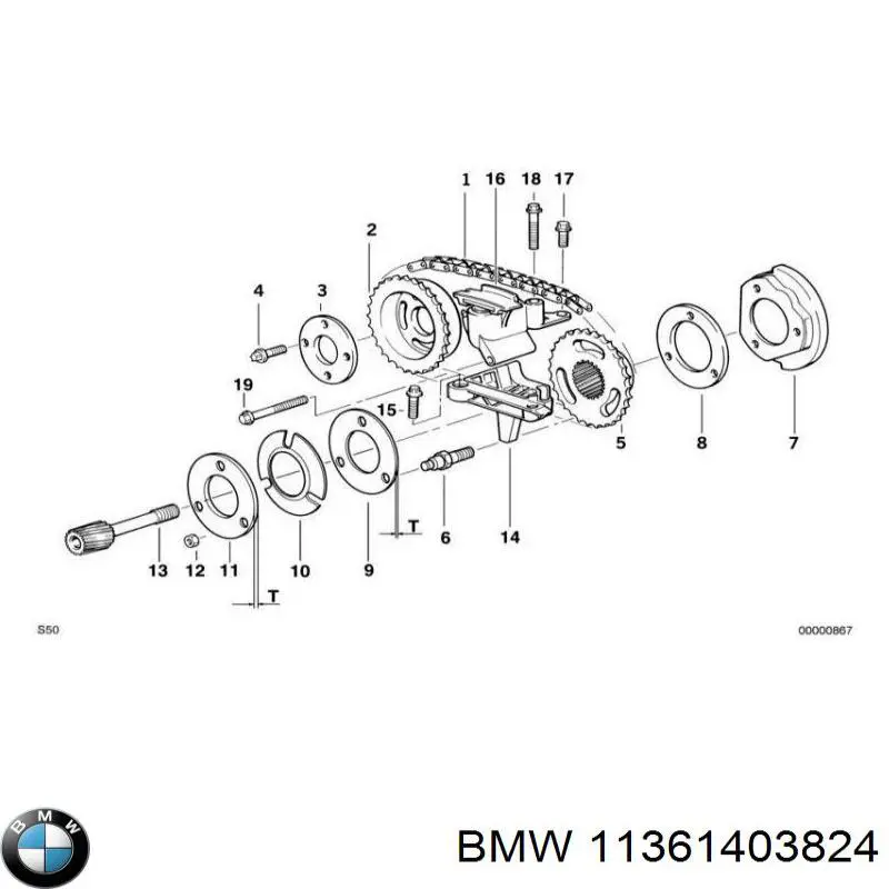 11361403824 BMW Passador (contrapino) de gozno