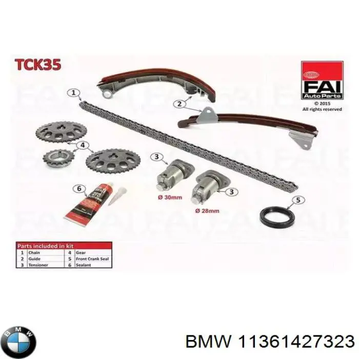 Engrenagem de cadeia da roda dentada da árvore distribuidora de motor BMW 11361427323 preço, a partir de 73,15 USD