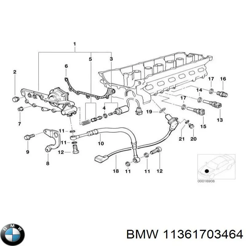 Tubo (mangueira) do radiador de óleo, desde o filtro até o bloco BMW 11361703464 preço, a partir de 34,44 USD
