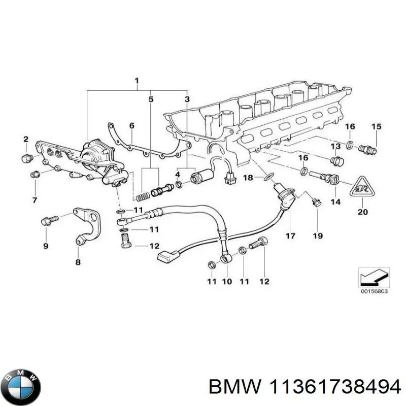 Válvula eletromagnética de posição (de fases) da árvore distribuidora BMW 11361738494 preço, a partir de 53,20 USD