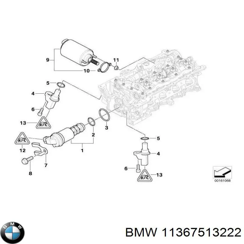 11367513222 BMW Vedante de regulador das fases de distribuição de gás