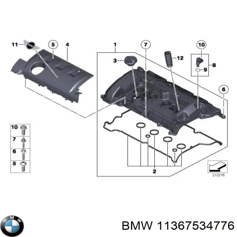 Compre 11367534776 BMW Anel de vedação, universal