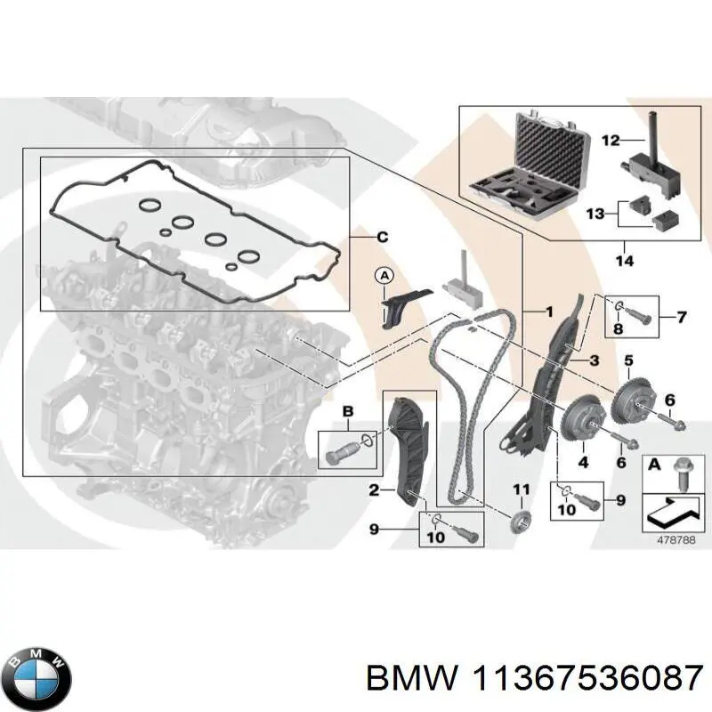 Parafuso da engrenagem da árvore distribuidora BMW 11367536087 preço, a partir de 5,13 USD