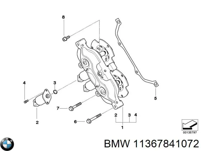 Válvula eletromagnética de posição (de fases) da árvore distribuidora 11367841072 BMW