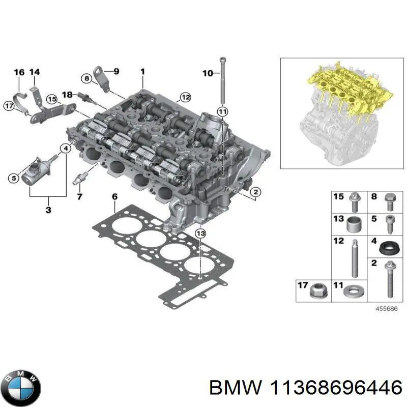 Válvula eletromagnética de posição (de fases) da árvore distribuidora BMW 11368696446 preço, a partir de 76,93 USD