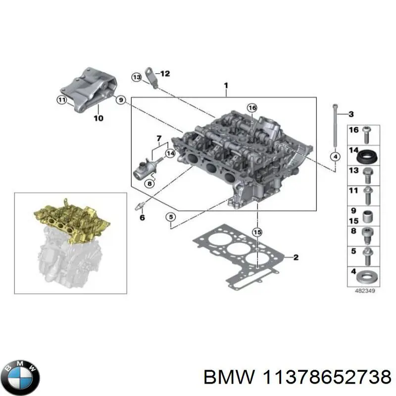 Válvula eletromagnética de posição (de fases) da árvore distribuidora BMW 11378652738 preço, a partir de 512,72 USD