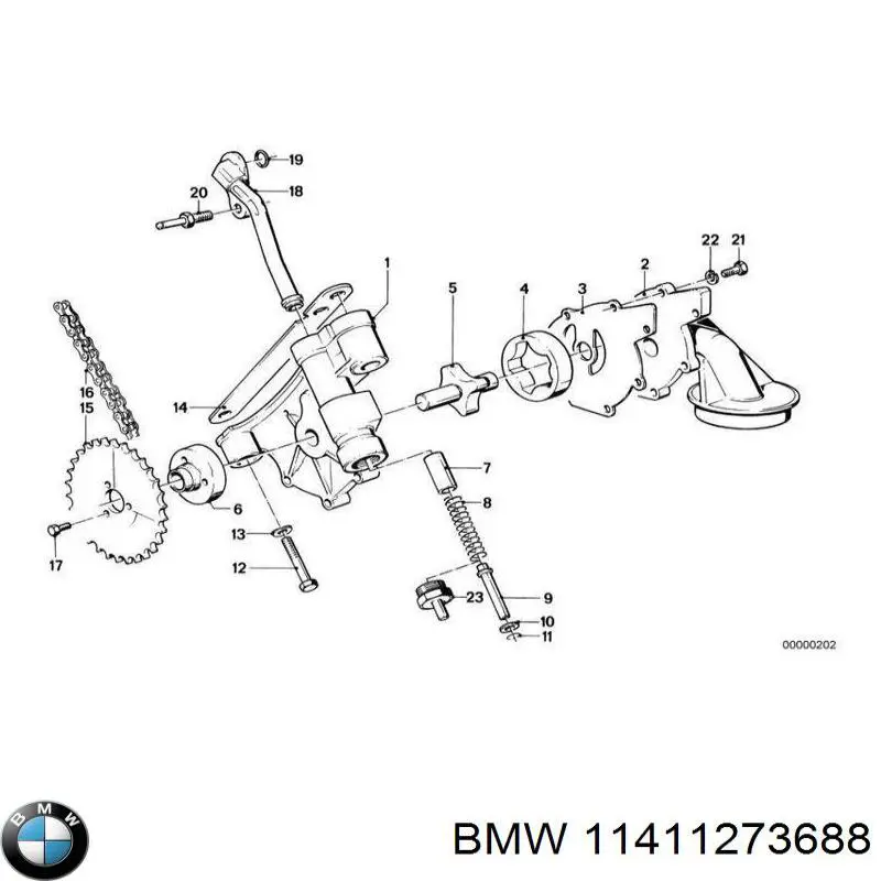 Compre 11411273688 BMW Roda dentada de bomba de óleo