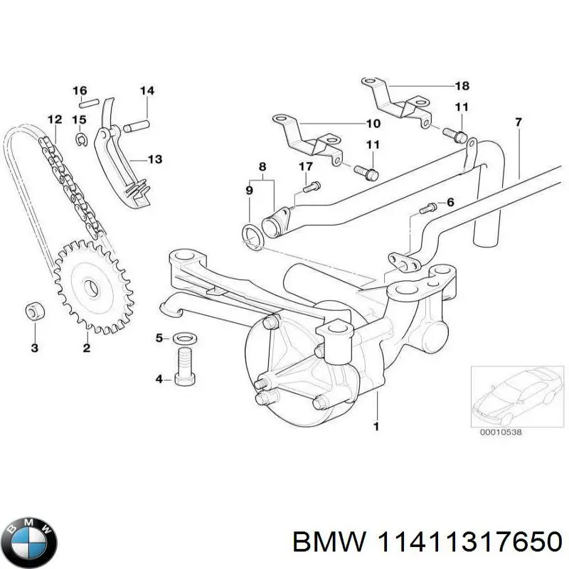 11411317650 BMW Reguladora de tensão da cadeia de bomba de óleo
