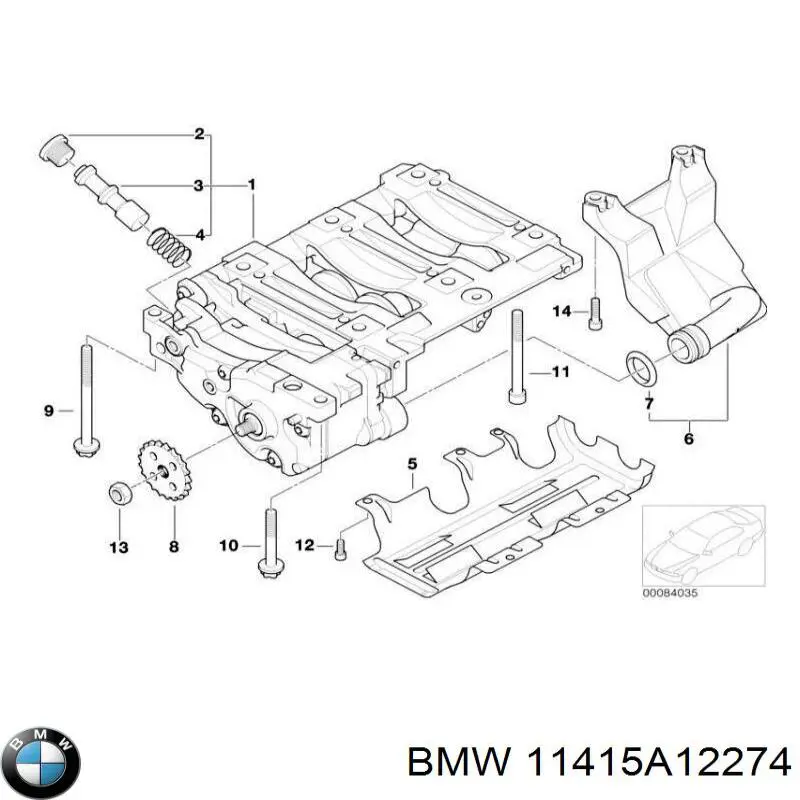 11415A12274 BMW Bomba de óleo