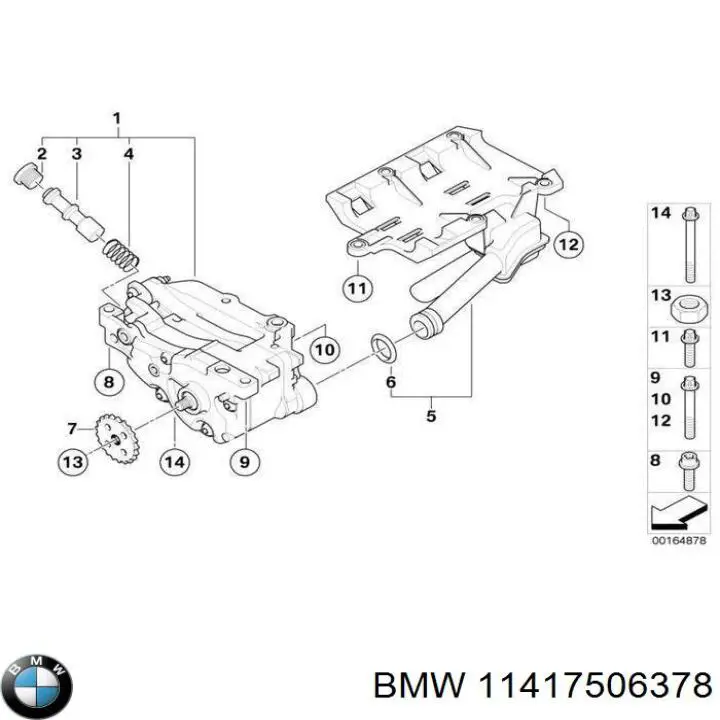 Amortecedor de cadeia de bomba de óleo BMW 11417506378 preço, a partir de 25,40 USD