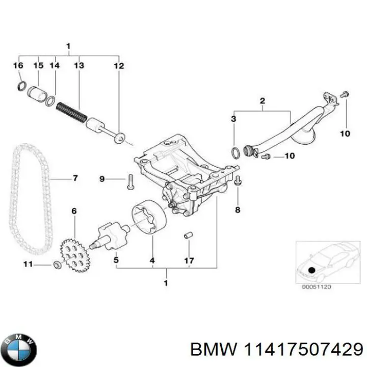 Vedante de receptor de óleo BMW 11417507429 preço, a partir de 11,43 USD