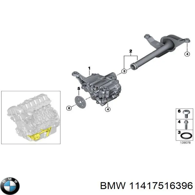 Bomba de óleo BMW 11417516396 preço, a partir de 445,82 USD