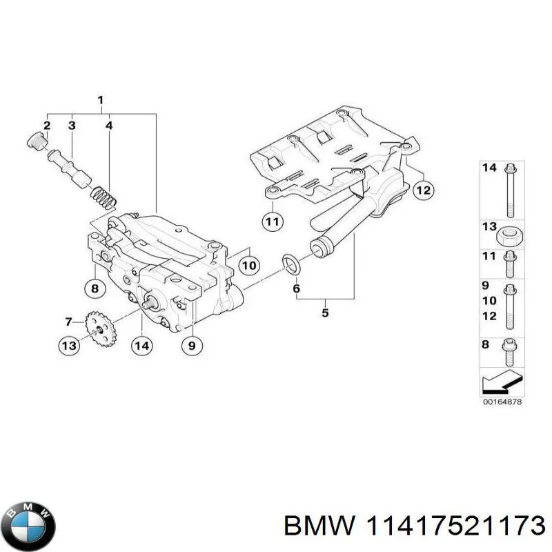 11417521173 BMW Mangueira da Direção hidrâulica assistida de pressão baixa, desde o tanque até a bomba