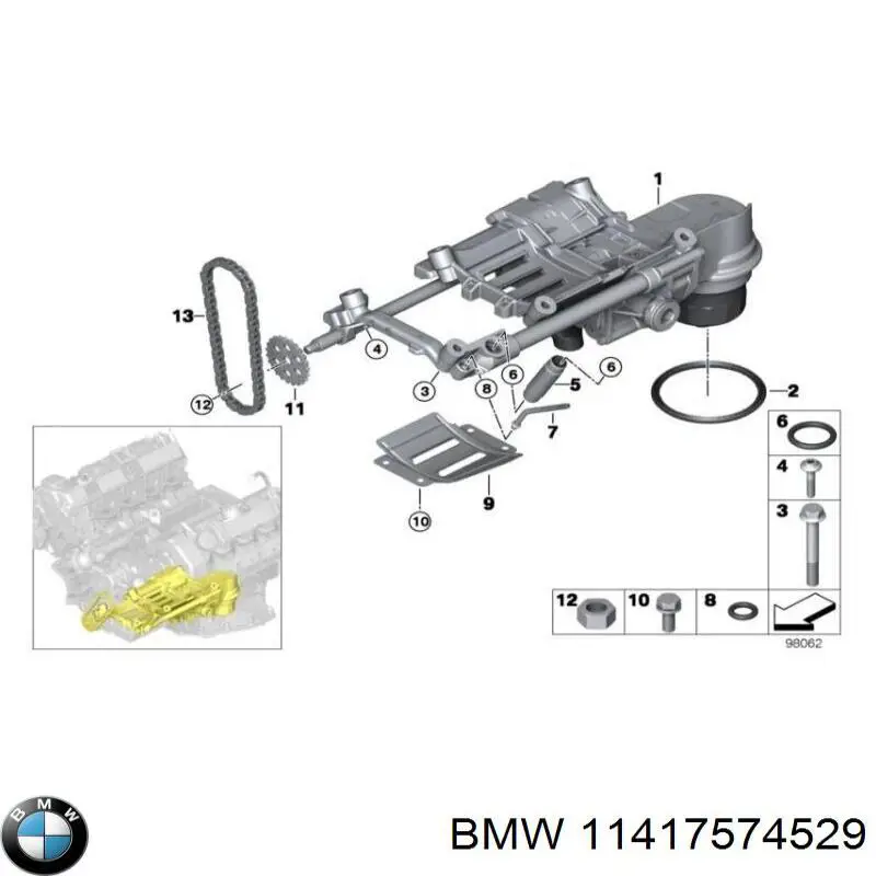 Bomba de óleo BMW 11417574529 preço, a partir de 704,72 USD