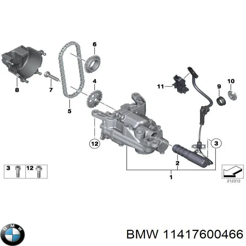 11417600466 BMW Bomba de óleo