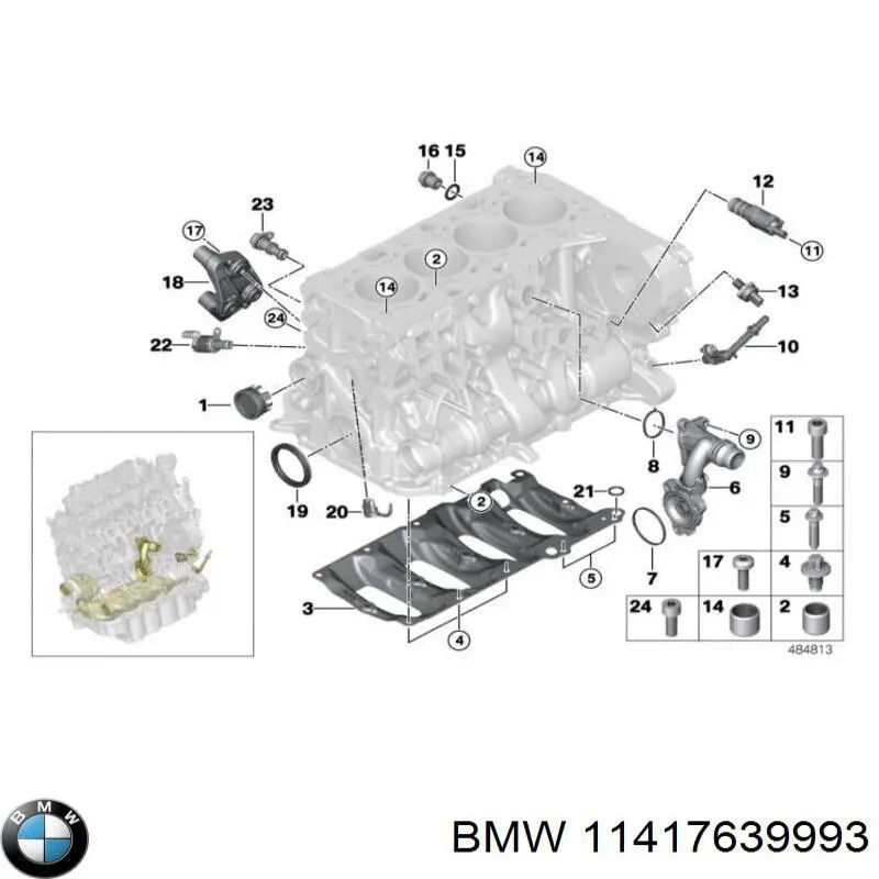 Válvula de regulação de pressão de óleo BMW 11417639993 preço, a partir de 113,60 USD