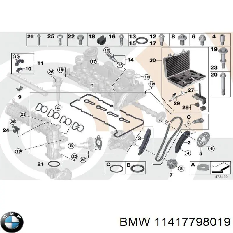 Compre 11417798019 BMW Roda dentada de bomba de óleo