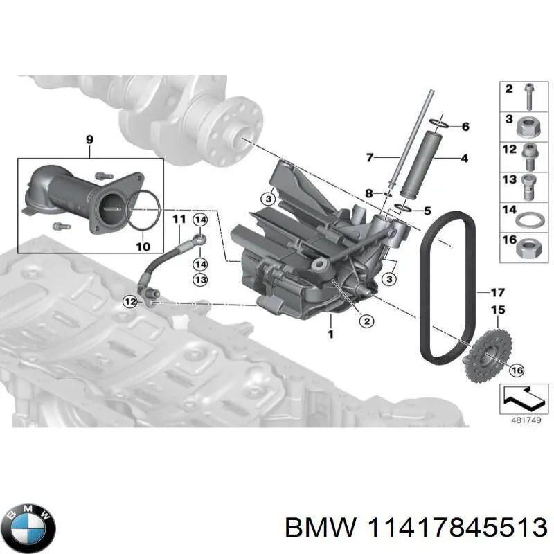 Bomba de óleo BMW 11417845513 preço, a partir de 927,33 USD