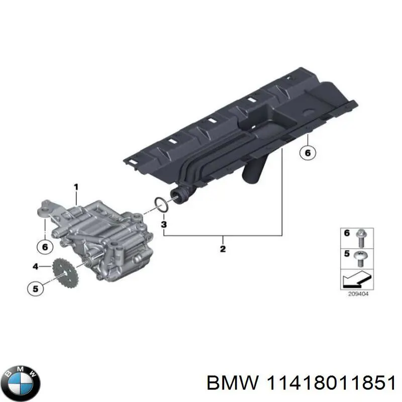 11418011851 BMW Bomba de óleo