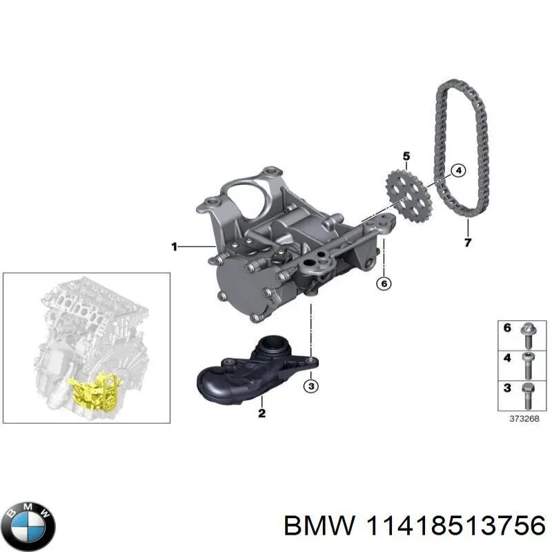 11418513756 BMW Bomba de óleo