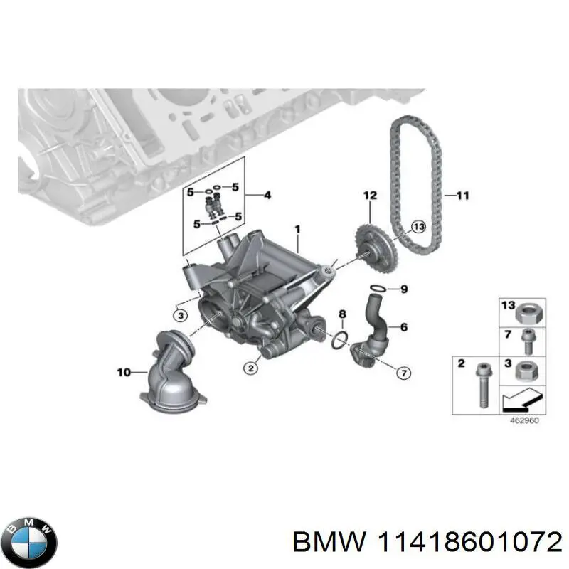 11418601072 BMW Bomba de óleo