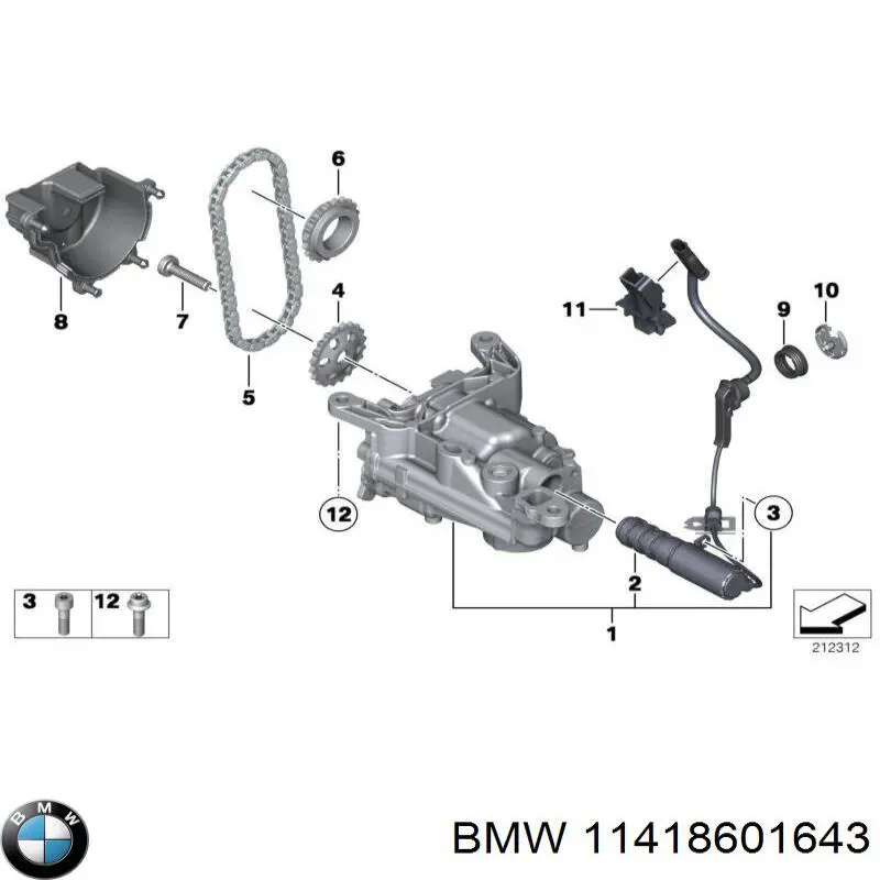 Válvula de regulação de pressão de óleo BMW 11418601643 preço, a partir de 236,98 USD