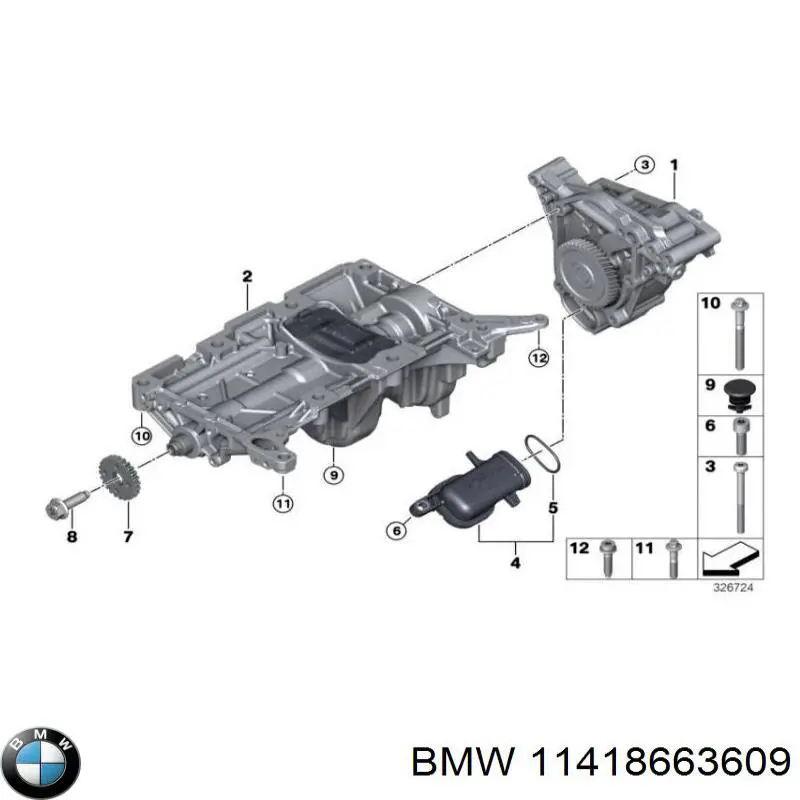Cadeia de bomba de óleo BMW 11418663609 preço, a partir de 31,71 USD