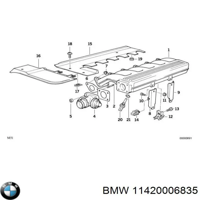 11420006835 BMW Vedante de tampa do gargalho de enchimento de óleo