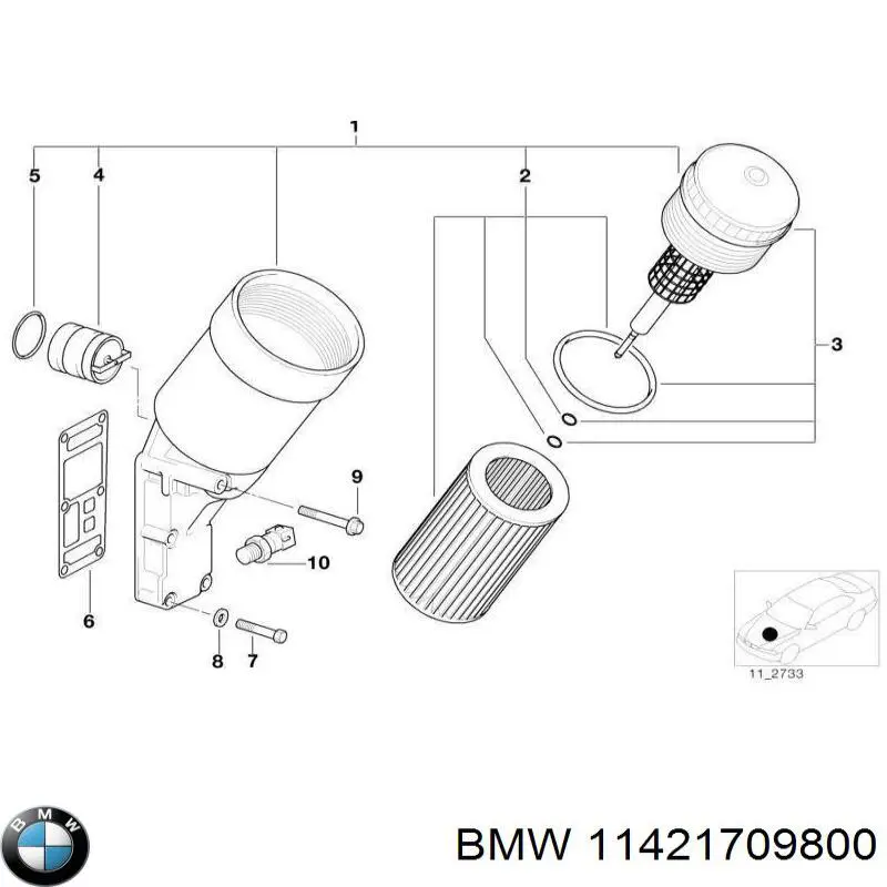 Vedante de adaptador do filtro de óleo BMW 11421709800 preço, a partir de 1,56 USD