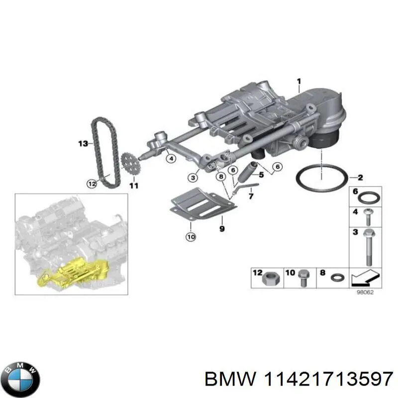 Vedante anular de tubos do sistema de lubrificação BMW 11421713597 preço, a partir de 6,19 USD