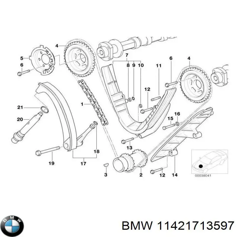 11421713597 BMW Vedante anular de tubos do sistema de lubrificação